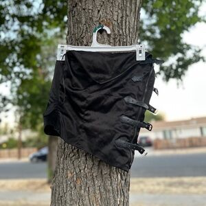 Black Label Black Buckle Detail Bustier Top